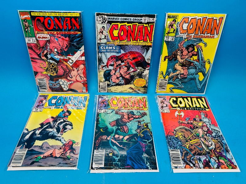 Photo 1 of 152179… 6 vintage Conan the Barbarian comics in plastic sleeves 