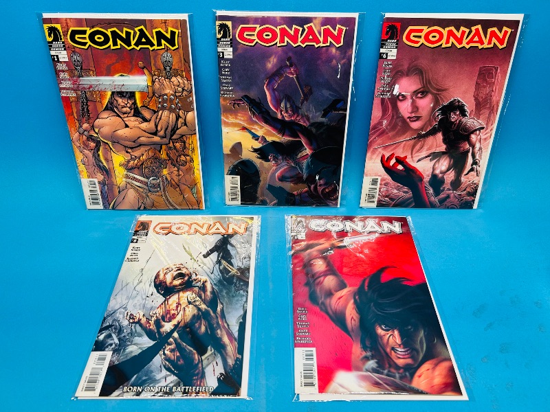 Photo 1 of 152181… 5 Conan  comics in plastic sleeves 