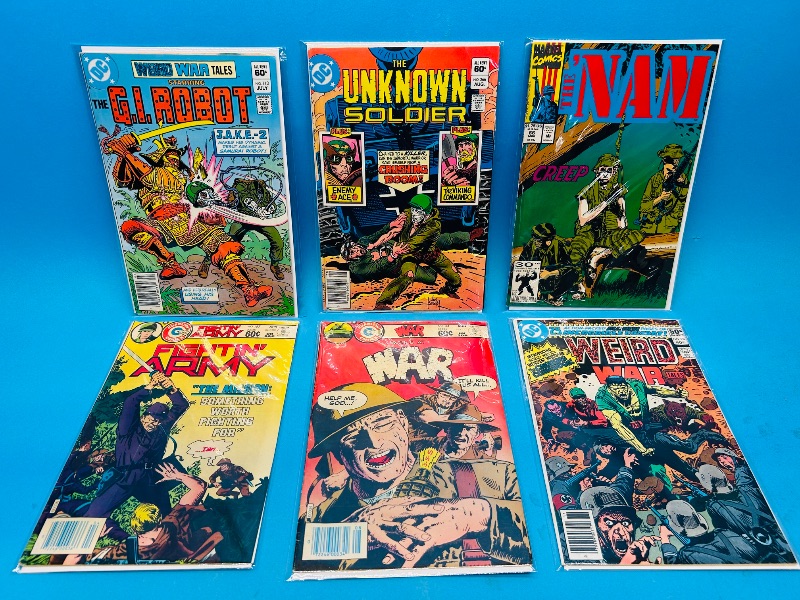 Photo 1 of 152196…  6 vintage combat  comics in plastic sleeves 