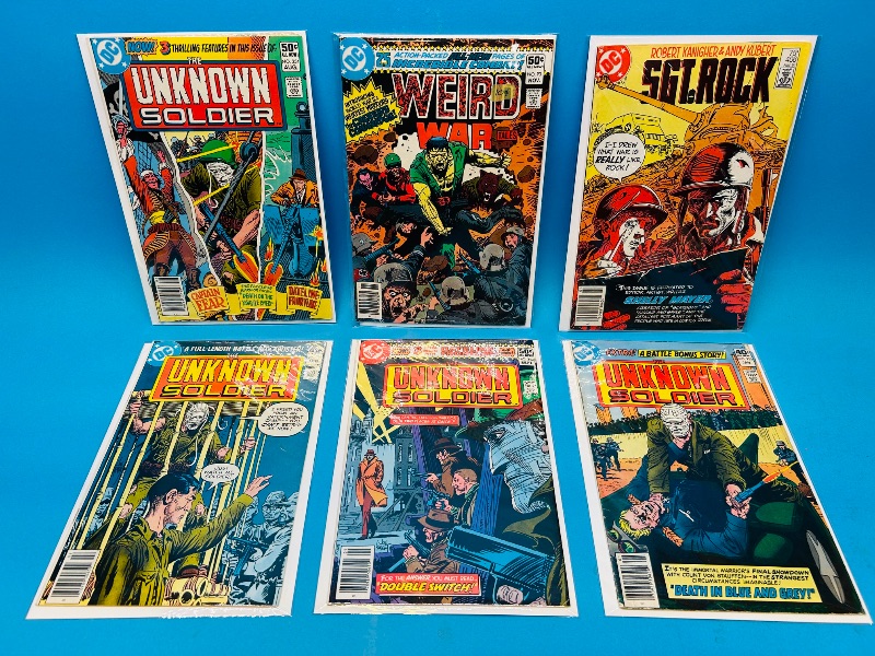 Photo 1 of 152198…  6 vintage military comics in plastic sleeves 