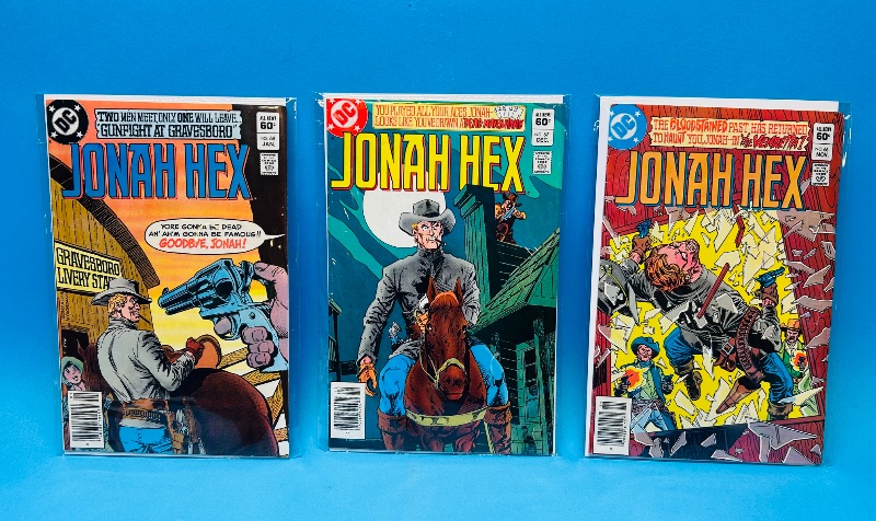 Photo 1 of 152201… 3 vintage Jonah Hex comics in plastic sleeves 