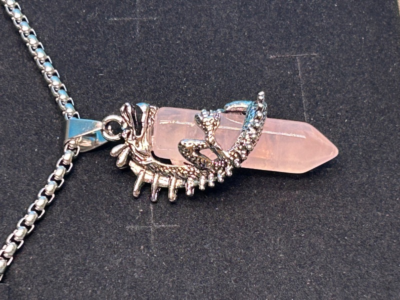 Photo 1 of 152207…polished rock dragon pendant on 18” chain in gift box