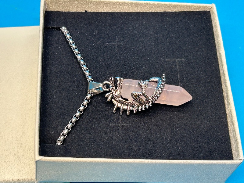 Photo 1 of 152208… polished rock dragon pendant on 18” chain in gift box