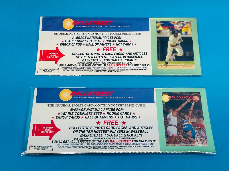 Photo 1 of 152242…2 uncut  Ballstreet  sport gold card order form ads 