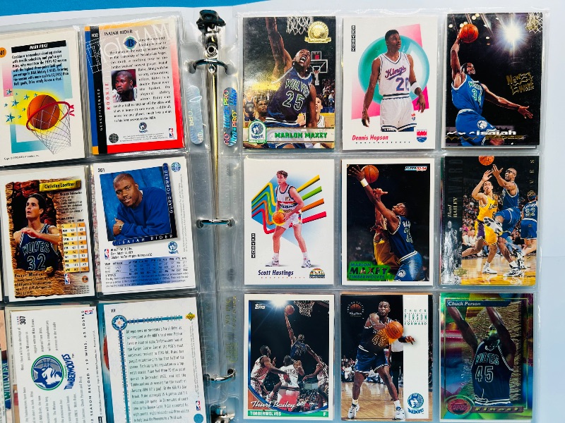 Photo 1 of 152246… final sale no returns/refunds-189 mixed basketball cards in binder