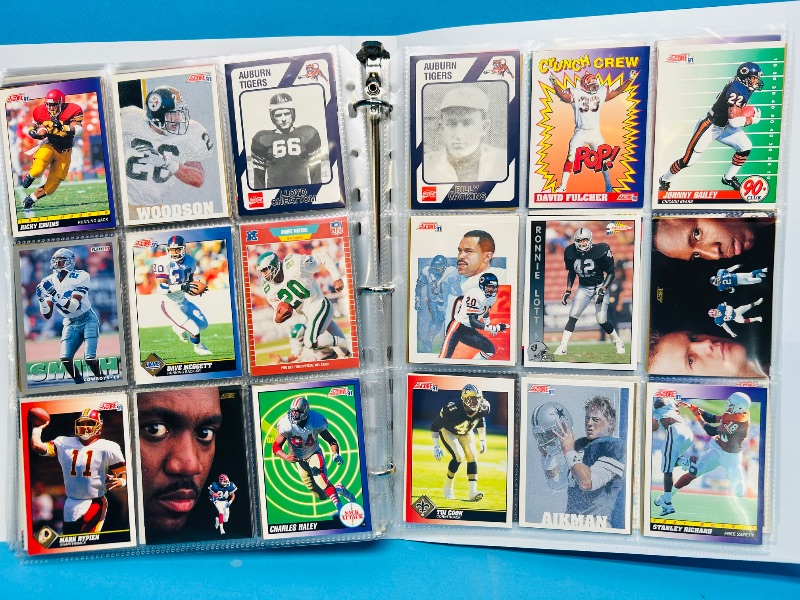 Photo 1 of 152248… final sale no returns/refunds-270 mixed football cards in binder 