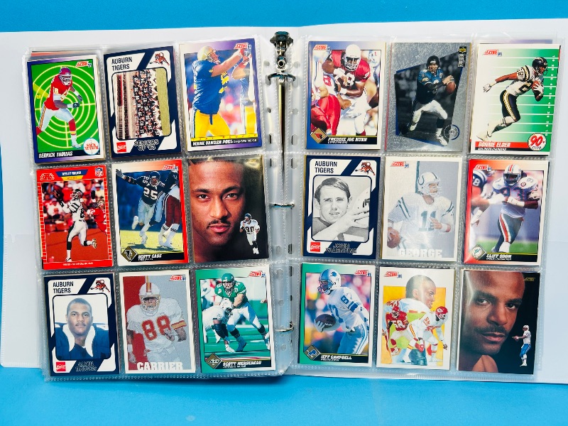 Photo 1 of 152248… final sale no returns/refunds-270 mixed football cards in binder 