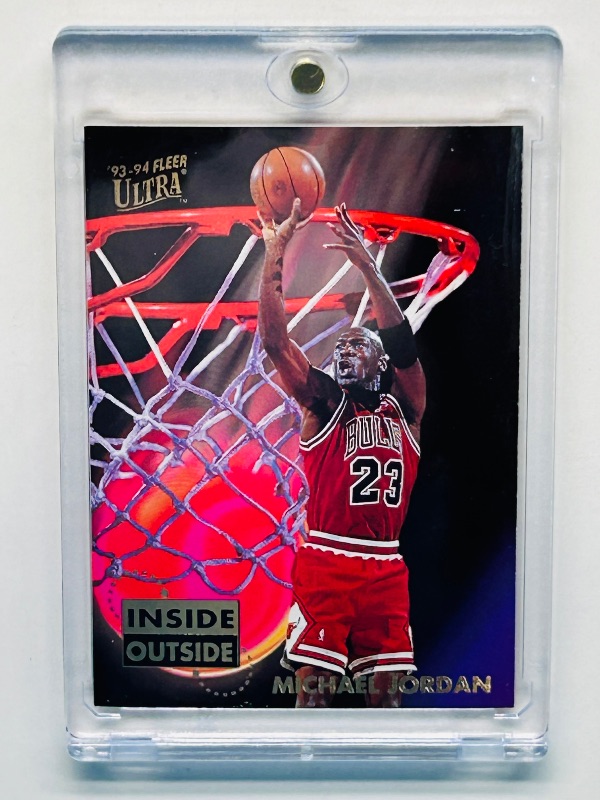 Photo 1 of 152250… Michael Jordan inside outside card 4 in hard plastic case