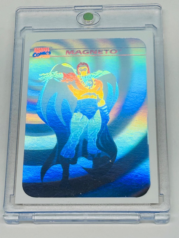 Photo 1 of 152254… marvel 1990 Hologram magneto card MH2 in hard plastic case