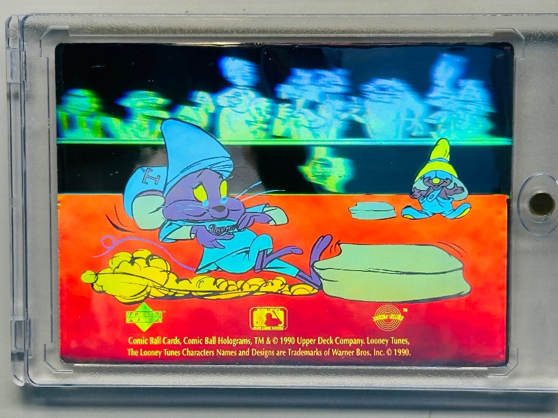 Photo 1 of 152261…1990 Upper Deck hologram ball card in hard plastic case 
