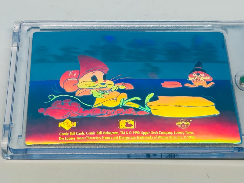 Photo 1 of 152261…1990 Upper Deck hologram ball card in hard plastic case 