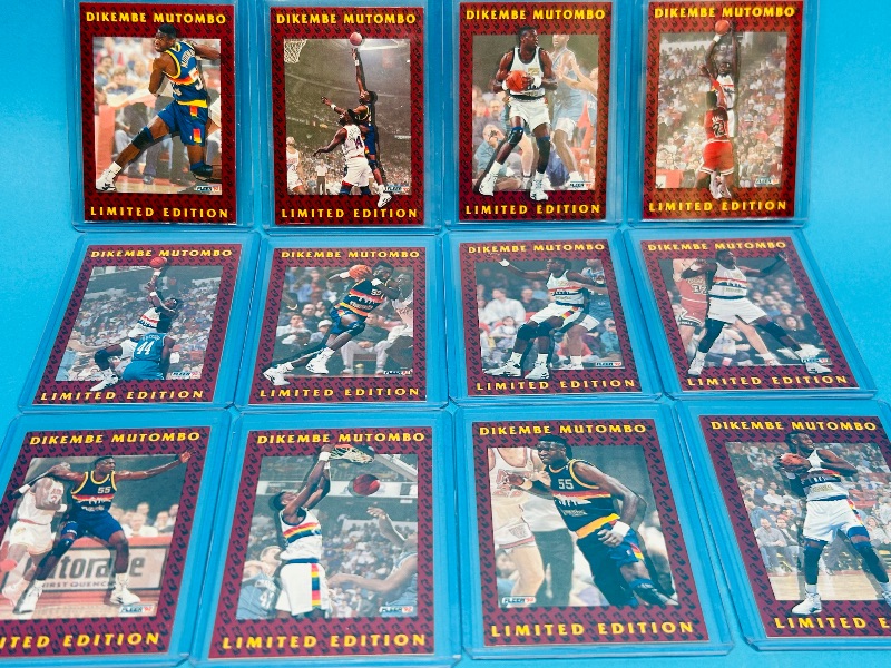 Photo 1 of 152262…12 Dikembe Mutombo cards in hard plastic sleeves 