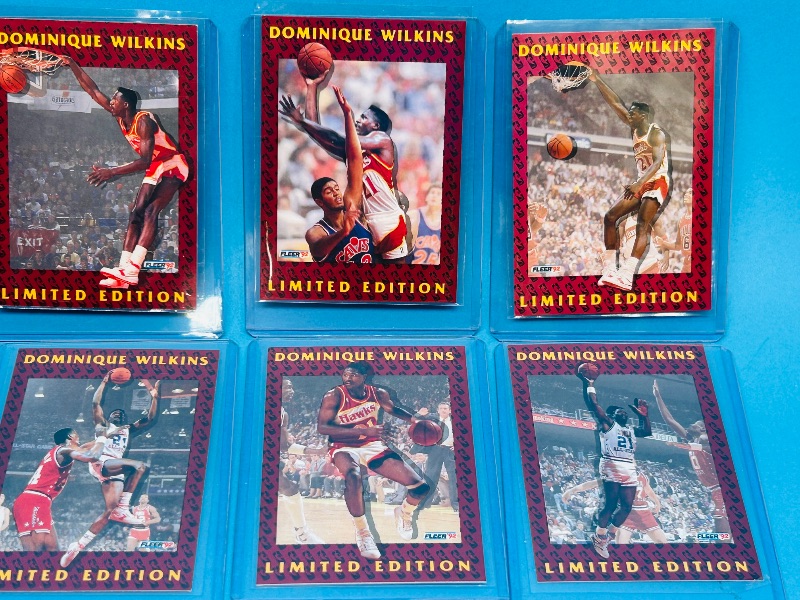 Photo 1 of 152263…10 Dominique Wilkins cards in hard plastic sleeves 