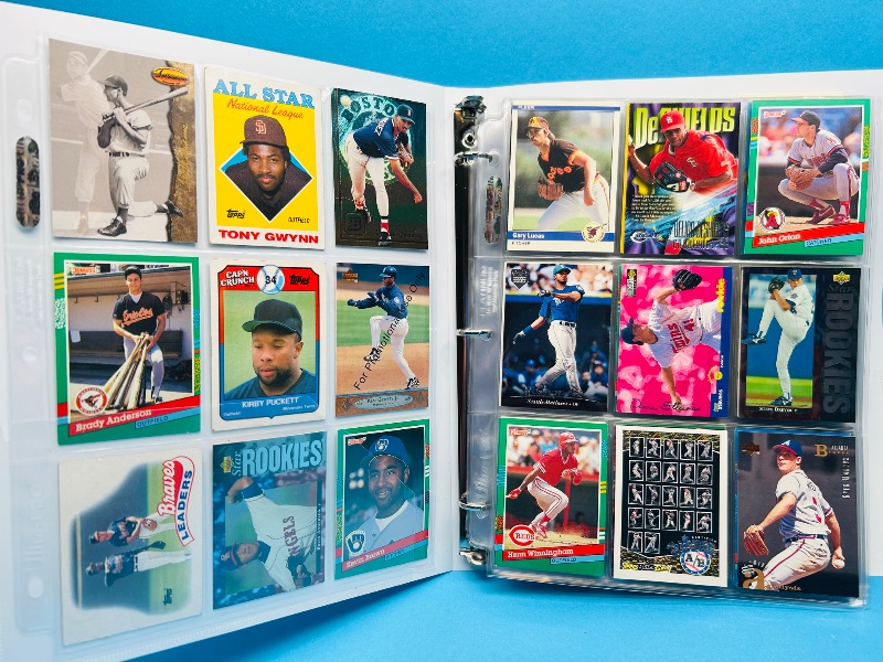 Photo 1 of 152281…final sale no returns/refunds- 180 mixed baseball cards in binder