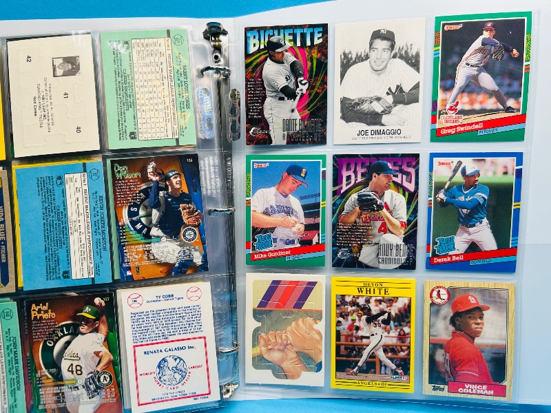 Photo 1 of 152281…final sale no returns/refunds- 180 mixed baseball cards in binder