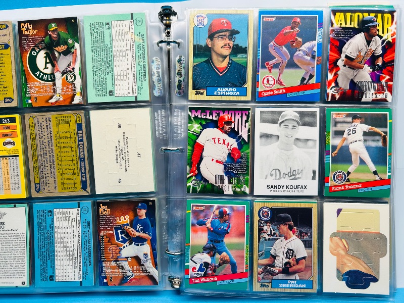 Photo 1 of 152281…final sale no returns/refunds- 180 mixed baseball cards in binder