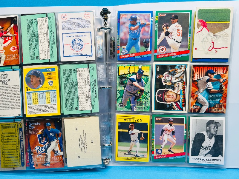 Photo 1 of 152281…final sale no returns/refunds- 180 mixed baseball cards in binder