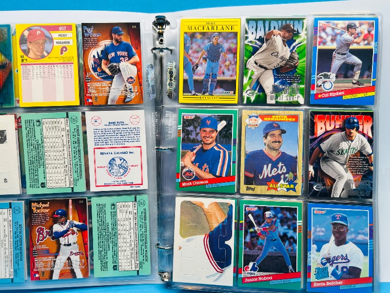 Photo 1 of 152281…final sale no returns/refunds- 180 mixed baseball cards in binder