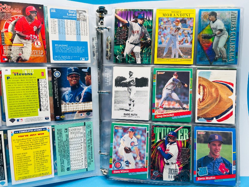 Photo 1 of 152281…final sale no returns/refunds- 180 mixed baseball cards in binder