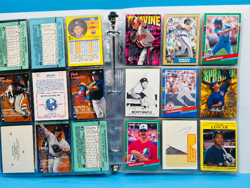 Photo 1 of 152281…final sale no returns/refunds- 180 mixed baseball cards in binder