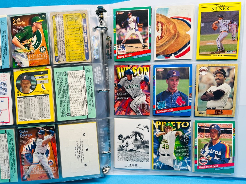 Photo 1 of 152281…final sale no returns/refunds- 180 mixed baseball cards in binder