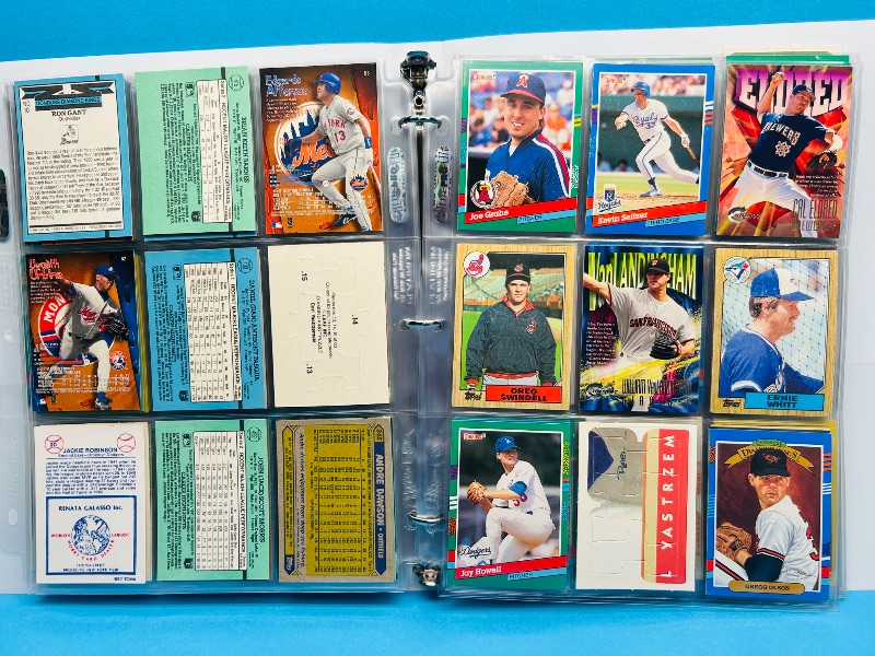 Photo 1 of 152281…final sale no returns/refunds- 180 mixed baseball cards in binder
