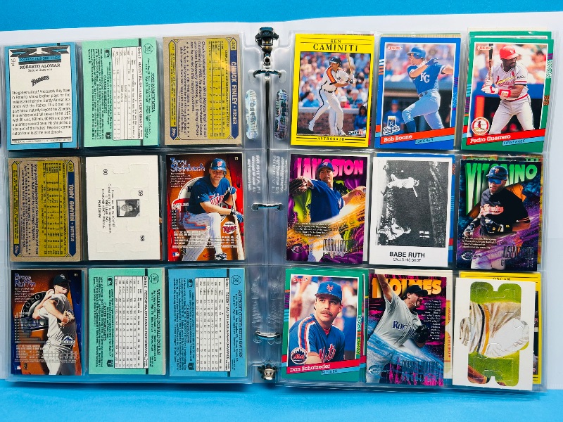Photo 1 of 152281…final sale no returns/refunds- 180 mixed baseball cards in binder