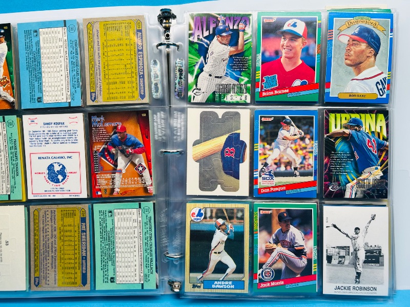 Photo 1 of 152281…final sale no returns/refunds- 180 mixed baseball cards in binder