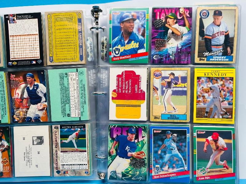 Photo 1 of 152281…final sale no returns/refunds- 180 mixed baseball cards in binder