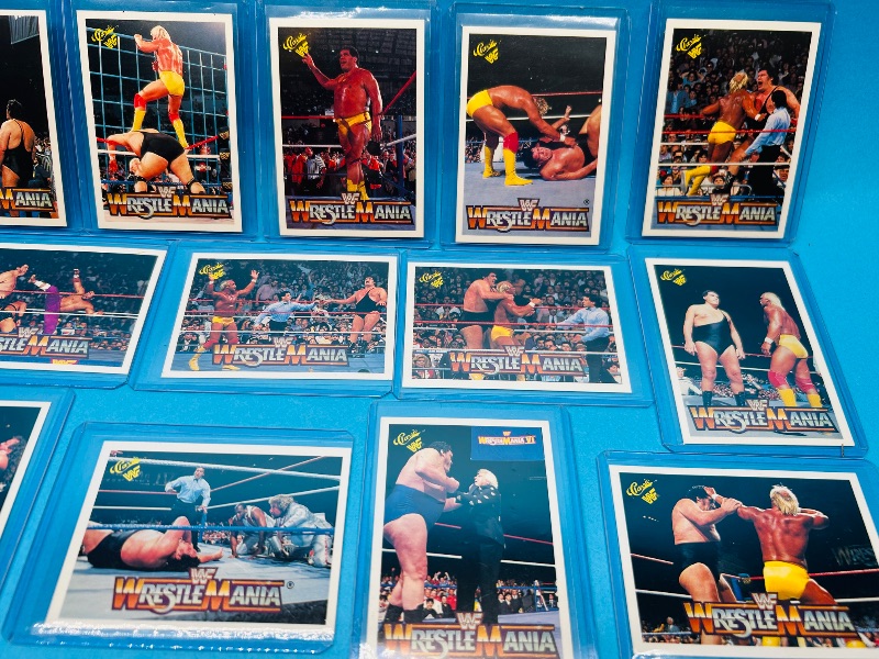 Photo 1 of 152282… 16 vintage WWF Andre the Giant wrestling cards in hard plastic sleeves 