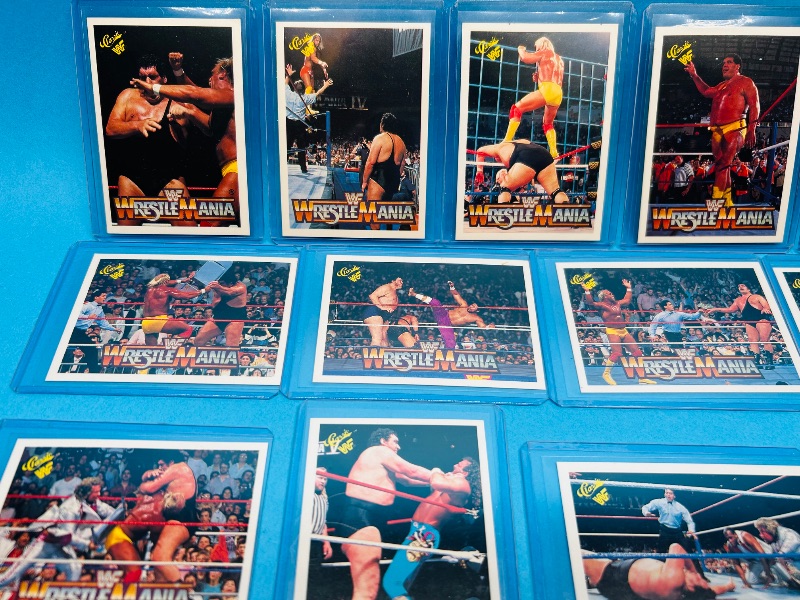 Photo 1 of 152282… 16 vintage WWF Andre the Giant wrestling cards in hard plastic sleeves 