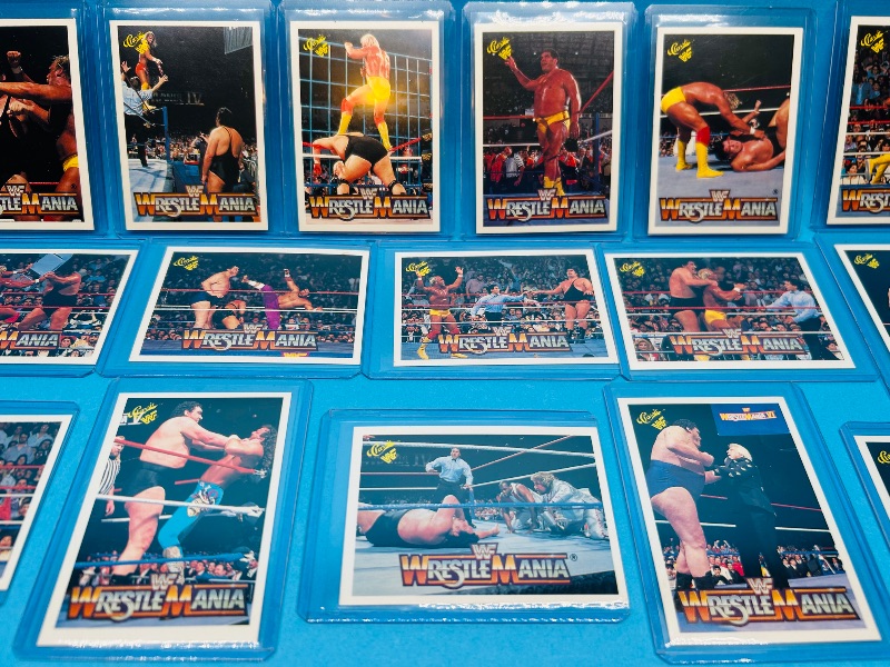 Photo 1 of 152282… 16 vintage WWF Andre the Giant wrestling cards in hard plastic sleeves 