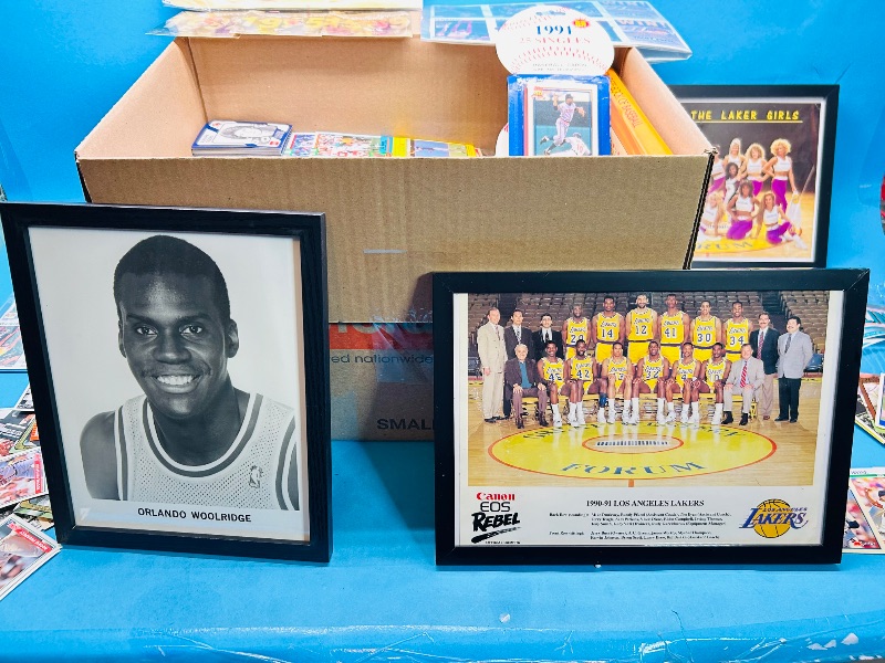 Photo 1 of 152286…final sale no returns/refunds- box of thousands of sports cards and items in small moving box 17 x 12 x 12” 