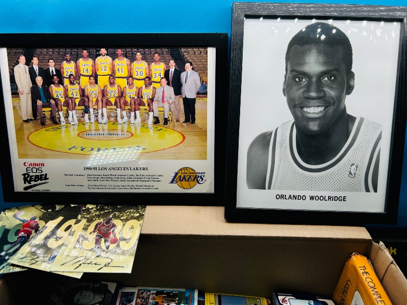 Photo 1 of 152286…final sale no returns/refunds- box of thousands of sports cards and items in small moving box 17 x 12 x 12” 
