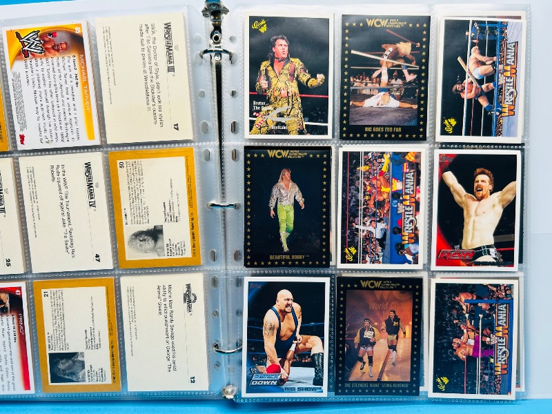 Photo 1 of 152288…final sale no returns/refund- 153 mixed wrestling cards in binder