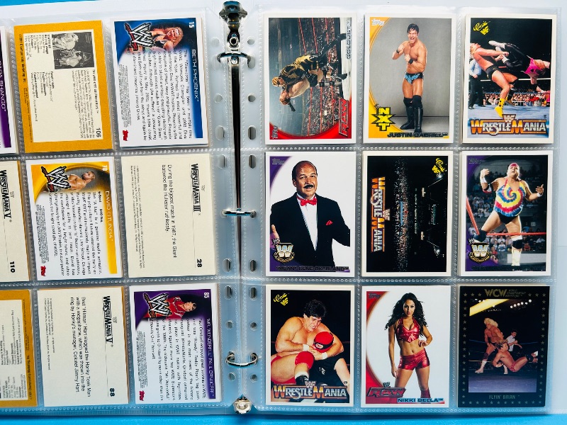 Photo 1 of 152288…final sale no returns/refund- 153 mixed wrestling cards in binder