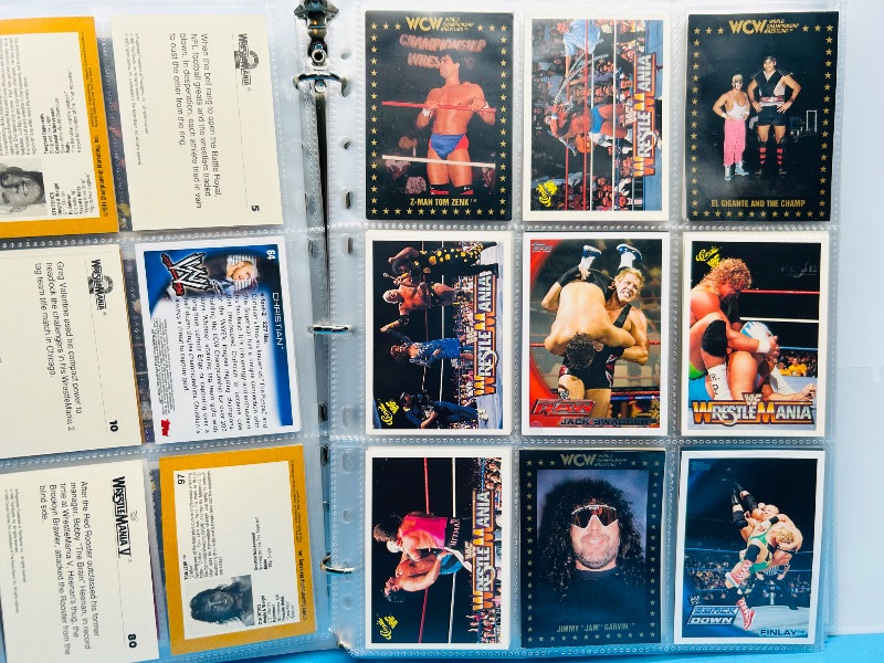 Photo 1 of 152288…final sale no returns/refund- 153 mixed wrestling cards in binder