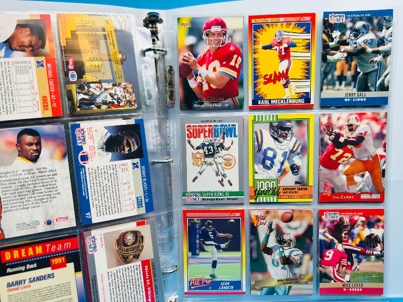 Photo 1 of 152290… final sale no returns/refunds-180 mixed football cards in binder 