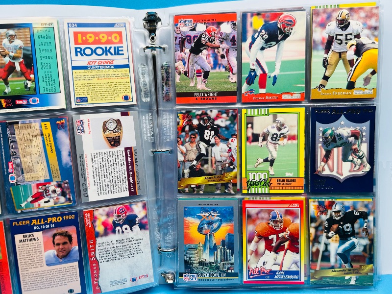 Photo 1 of 152290… final sale no returns/refunds-180 mixed football cards in binder 