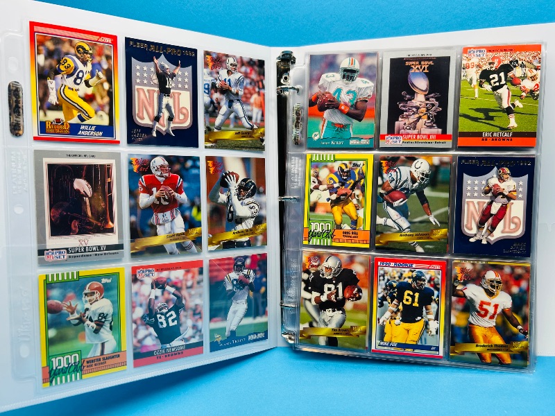 Photo 1 of 152290… final sale no returns/refunds-180 mixed football cards in binder