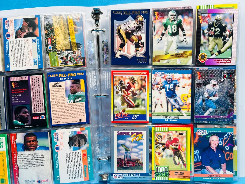 Photo 1 of 152290… final sale no returns/refunds-180 mixed football cards in binder 