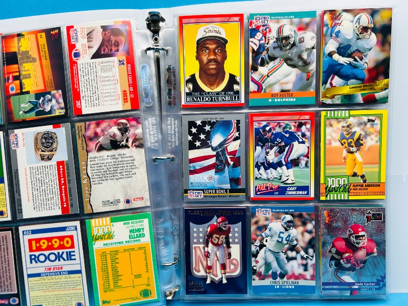 Photo 1 of 152290… final sale no returns/refunds-180 mixed football cards in binder 