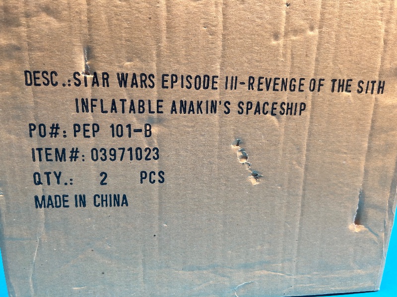 Photo 1 of 152291… RARE sealed Pepsi promo Star Wars episode III  revenge of the Sith inflatable Anakin spaceship quantity 2 pcs no returns/refunds
