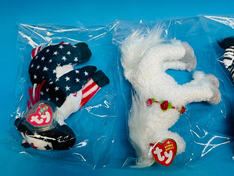 Photo 1 of 152315…4 TY beanie babies-horses-  in plastic bags