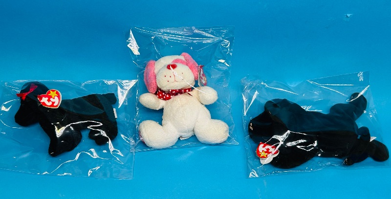 Photo 1 of 152321… 3 TY beanie babies in plastic bags 