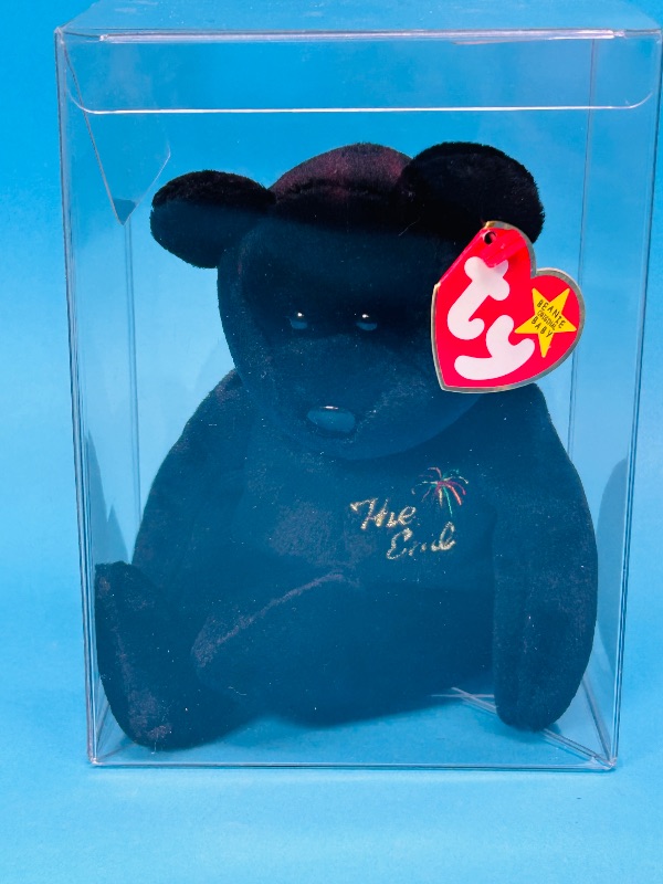 Photo 1 of 152325… TY beanie baby -the end bear in plastic display 