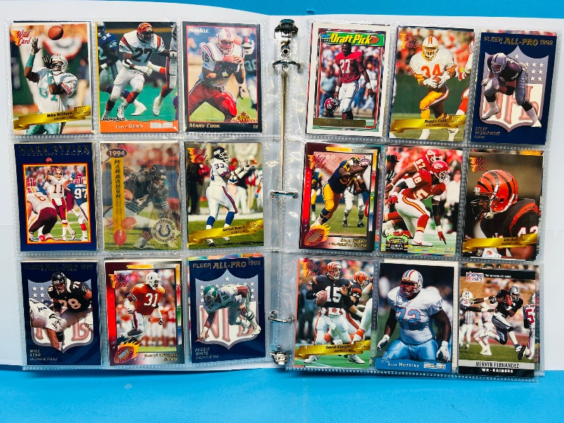 Photo 1 of 152330…final sale no returns/refunds-270 mixed football cards in binder
