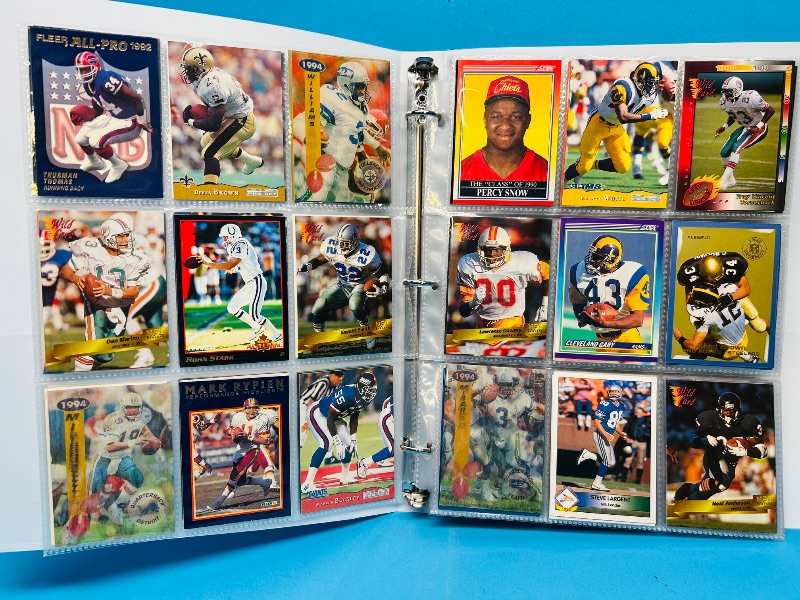 Photo 1 of 152330…final sale no returns/refunds-270 mixed football cards in binder