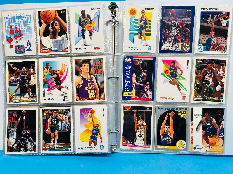 Photo 1 of 152331… final sale no returns/refunds-360 mixed basketball cards in binder
