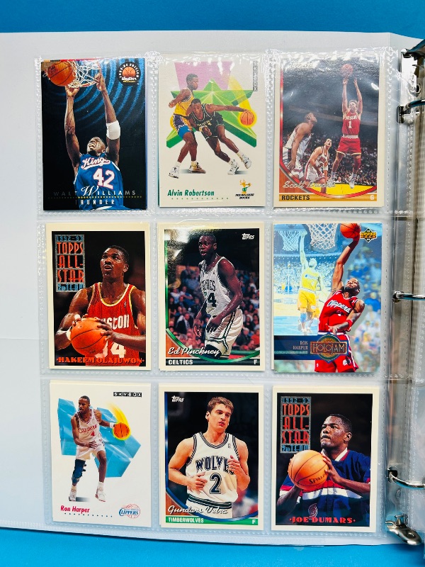 Photo 1 of 152331… final sale no returns/refunds-360 mixed basketball cards in binder